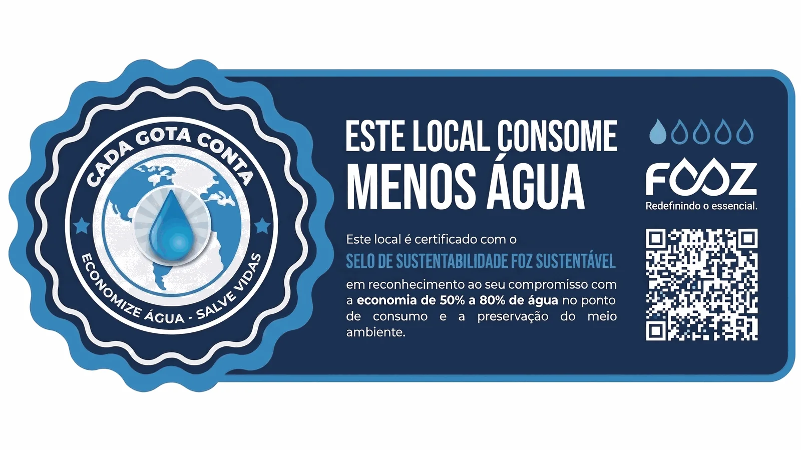 Selo FOZ Sustentável · este resort consome menos água